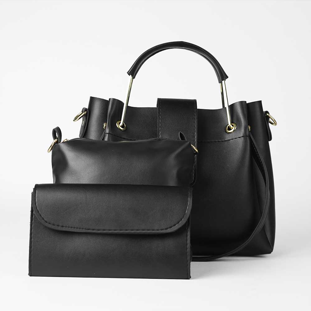 Set of 3 bags black